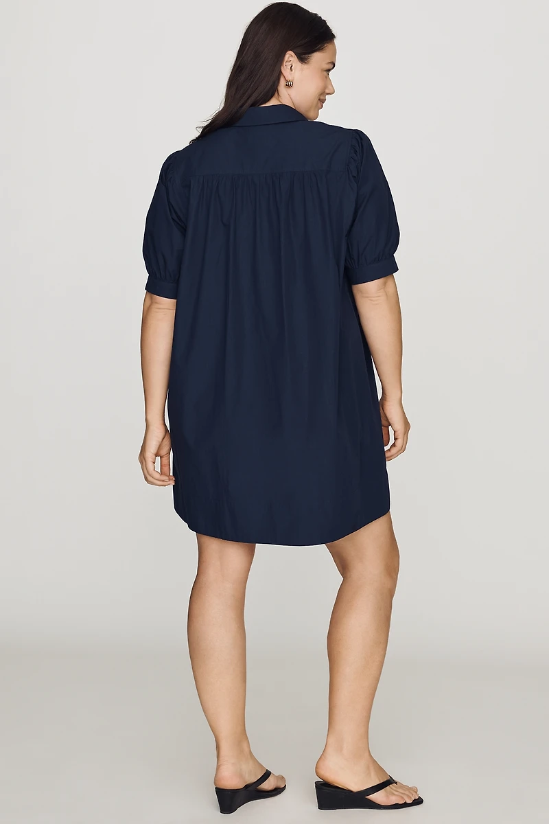 Maeve Cotton Puff-Sleeve Shirtdress