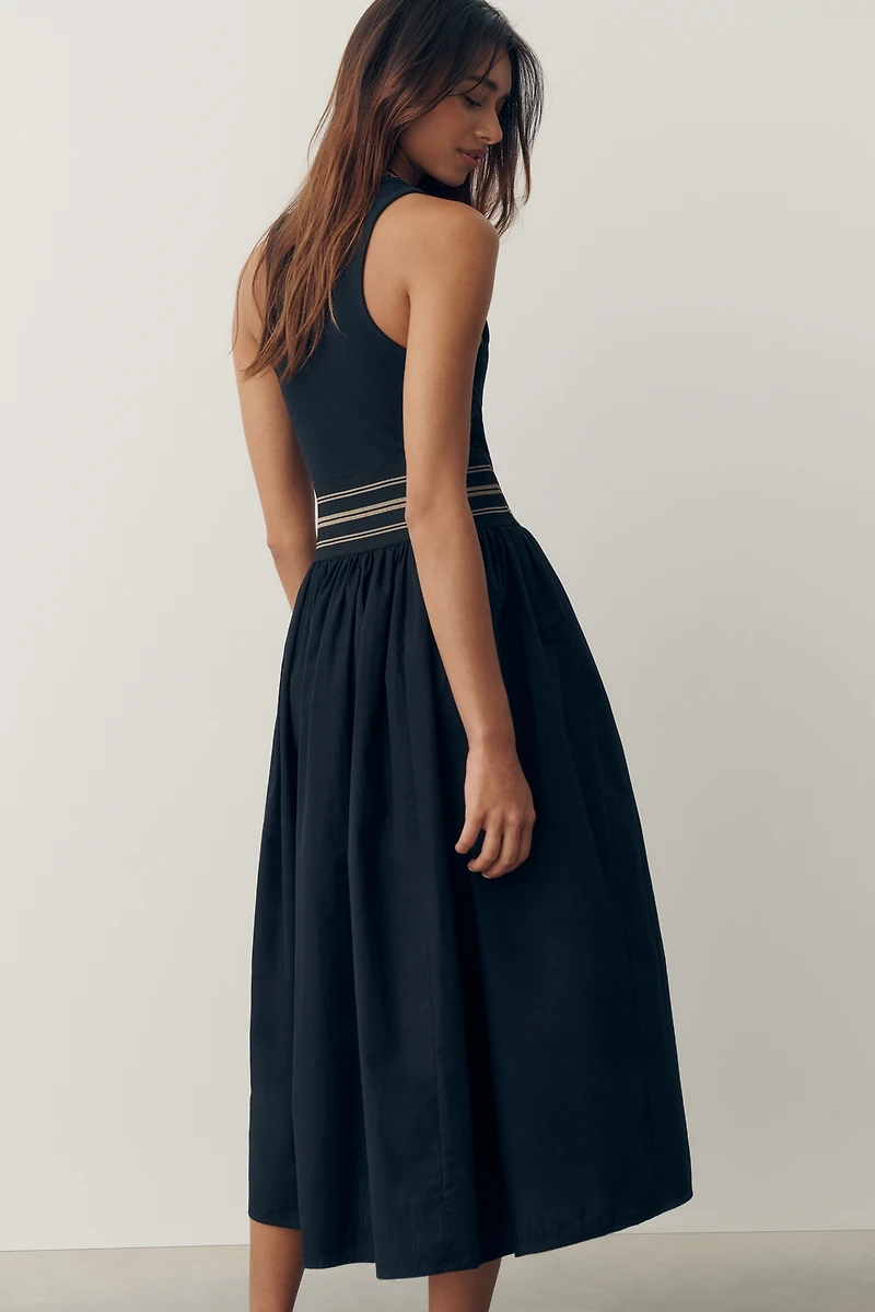 By Anthropologie Banded Twofer Midi Dress