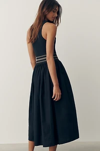 By Anthropologie Banded Twofer Midi Dress