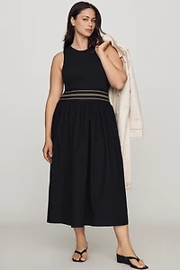 By Anthropologie Banded Twofer Midi Dress