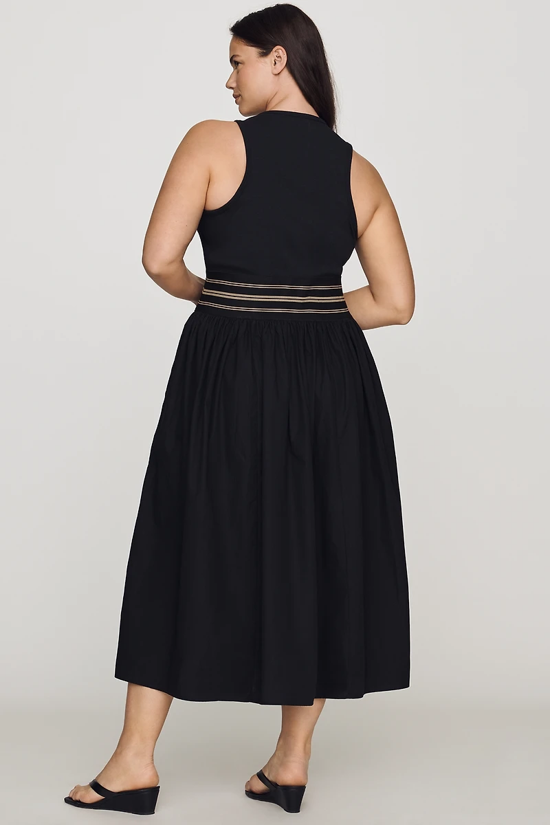 By Anthropologie Banded Twofer Midi Dress