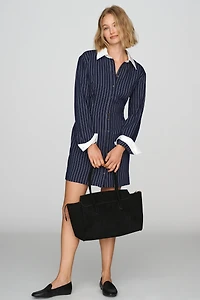 Maeve Long Sleeve Slim Mini Shirtdress