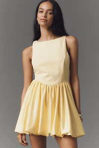 Maeve Boat-Neck Bubble Mini Dress