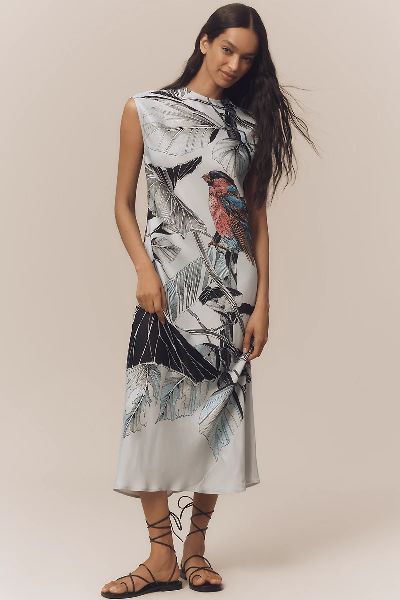 Maeve Mock-Neck Midi Slip Dress