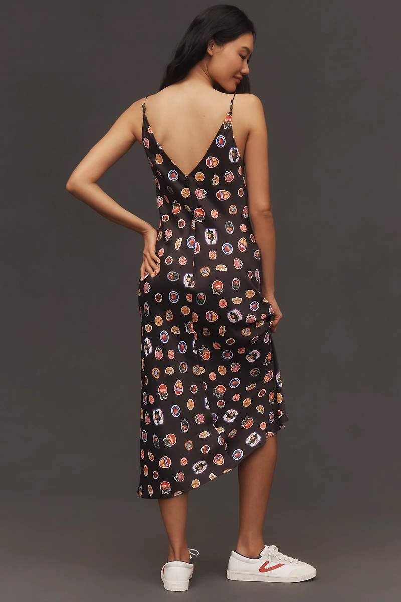 Maeve Sleeveless Cowl-Neck Slip Midi Dress