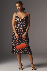 Maeve Sleeveless Cowl-Neck Slip Midi Dress