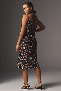 Maeve Sleeveless Cowl-Neck Slip Midi Dress