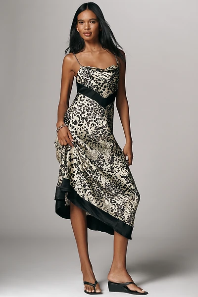 By Anthropologie Chain Midi Slip Dress