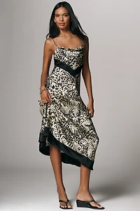 By Anthropologie Chain Midi Slip Dress