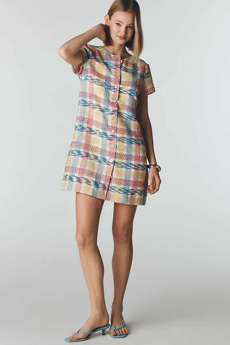 Maeve Gingham Buttondown Shift Dress