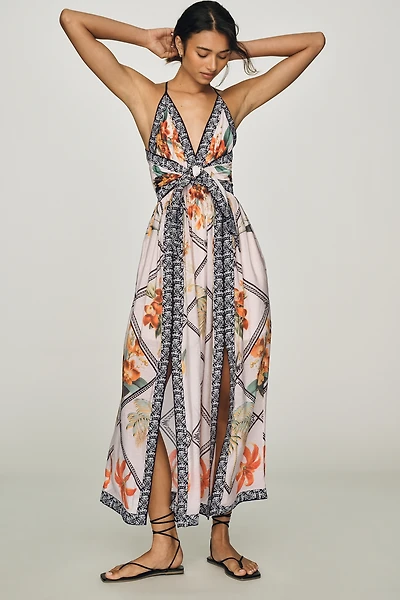 By Anthropologie Scarf Print Midi Dress