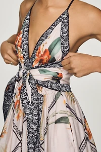 By Anthropologie Scarf Print Midi Dress