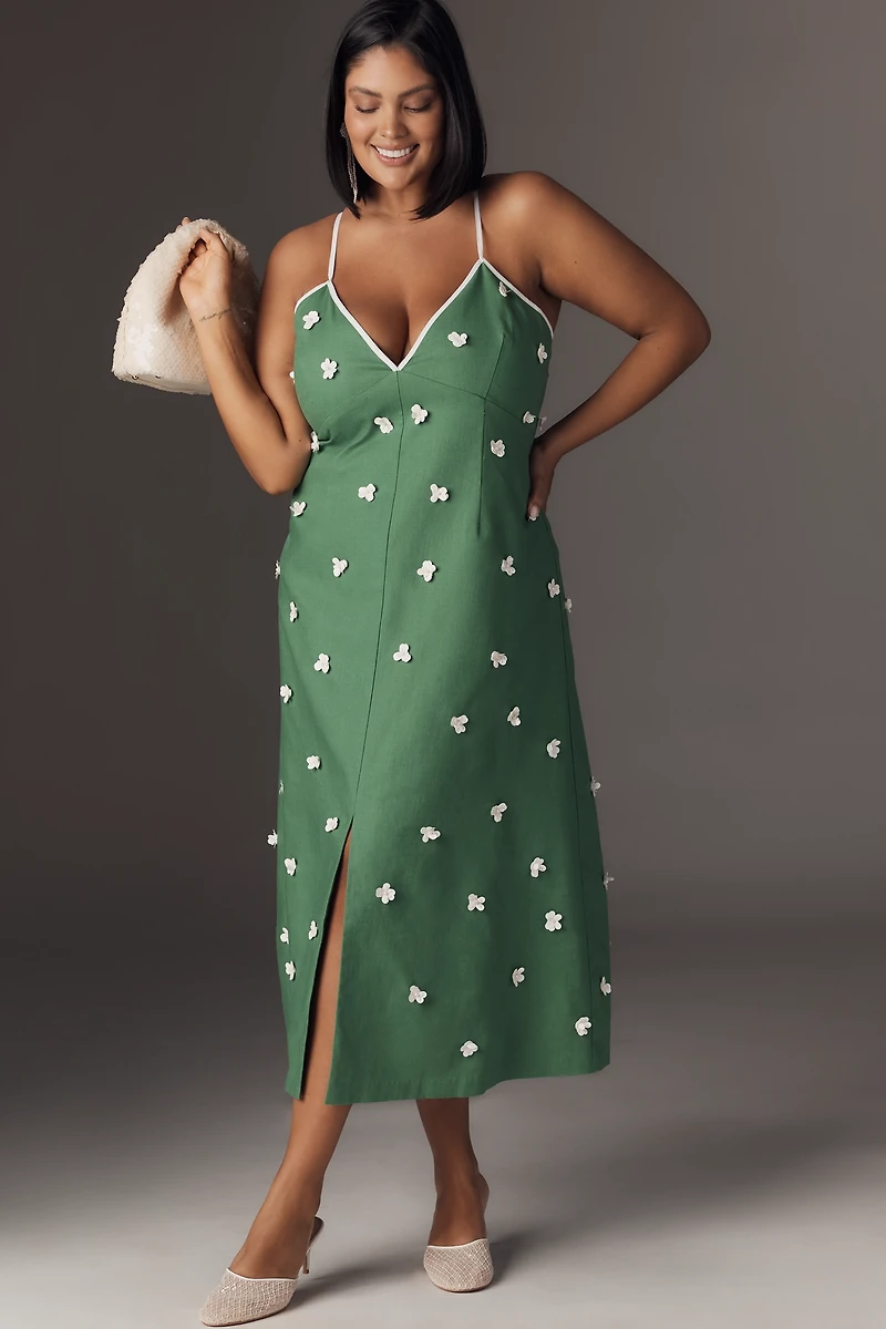 Maude Club Kimberly V-Neck A-Line Dress