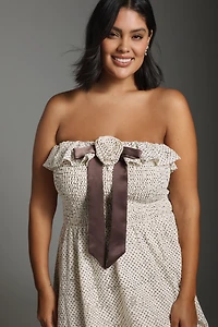 Maude Club Pippa Strapless Smocked Maxi Dress