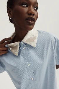 Maude Club Dalton Pleated Mini Shirtdress