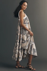 Maude Bobbi Halter Bow Maxi Dress