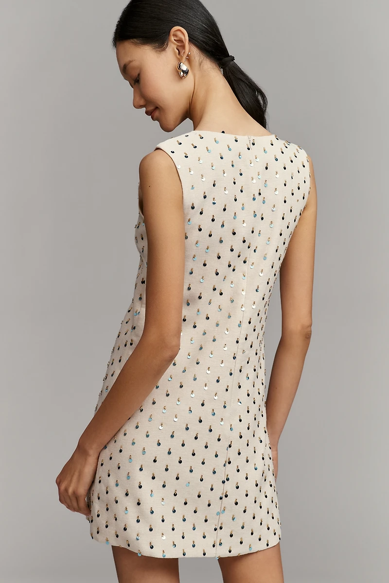 Maude Cotton Linen Jardin Sleeveless Mini Dress