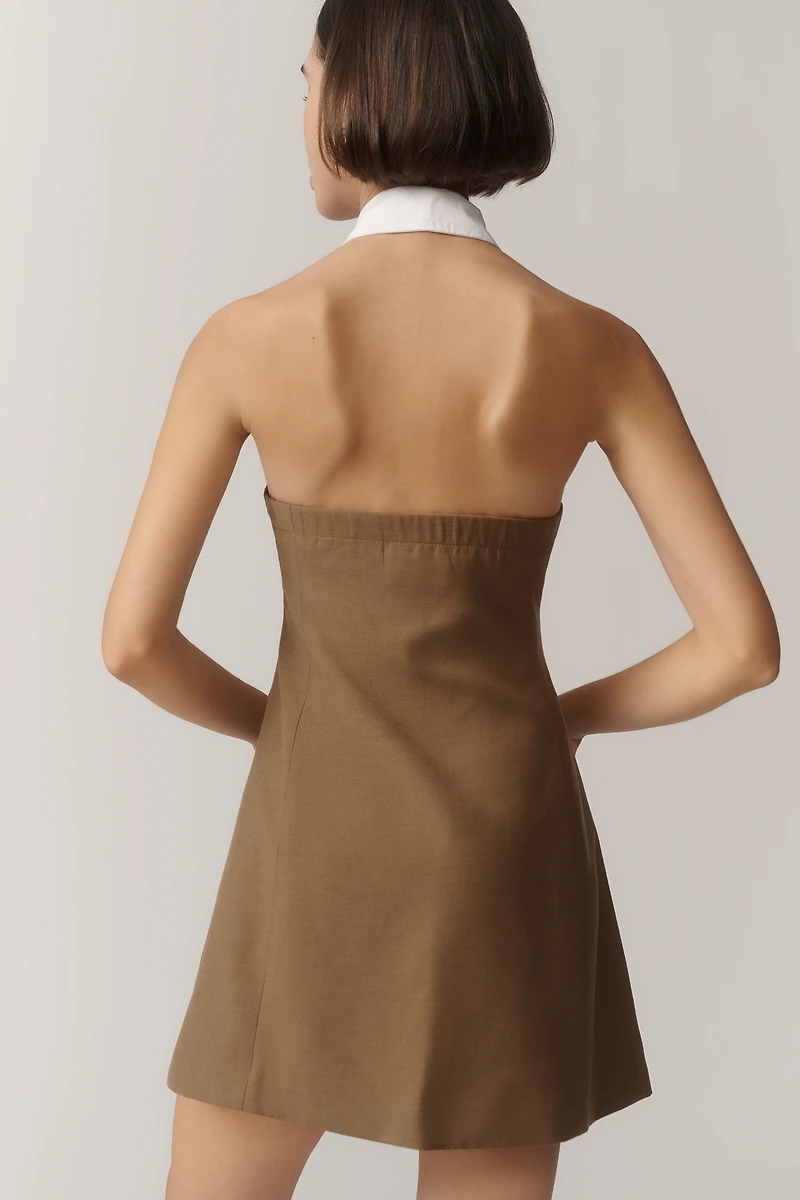 Maude Leon Sleeveless Collared Mini Dress