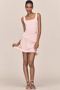 Mare Sleeveless Square-Neck Mini Dress