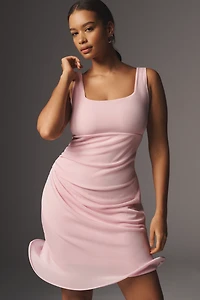 Mare Sleeveless Square-Neck Mini Dress
