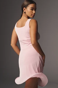 Mare Sleeveless Square-Neck Mini Dress