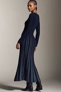 Mare Long-Sleeve Slim Sweater Maxi Dress