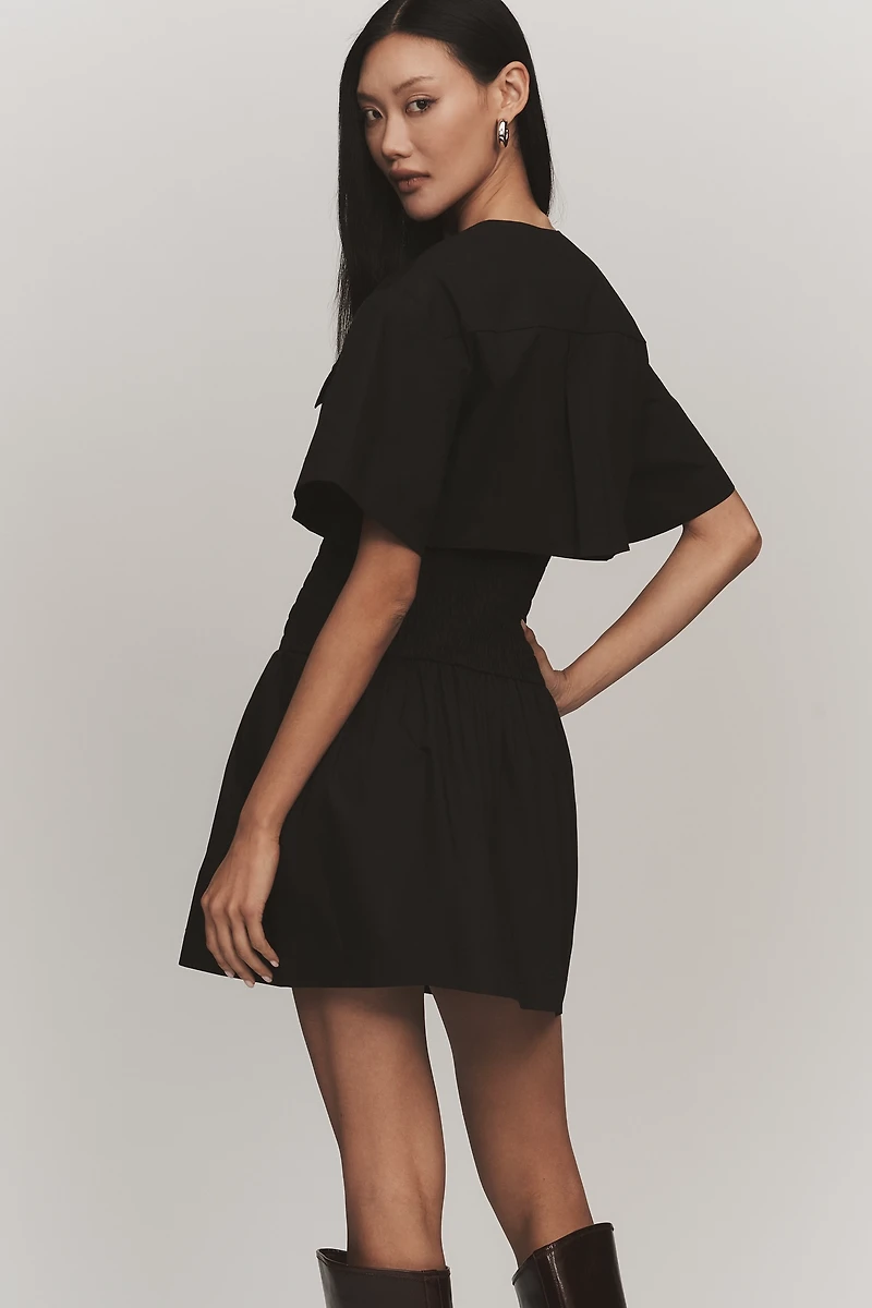Mare Utility Short-Sleeve Mini Shirt Dress