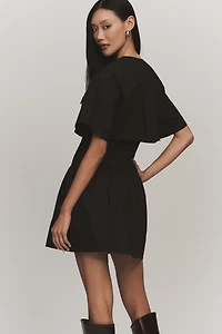 Mare Utility Short-Sleeve Mini Shirt Dress