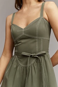 Mare Cotton Seamed Midi Dress