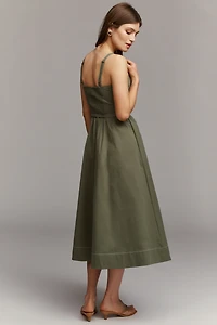 Mare Cotton Seamed Midi Dress