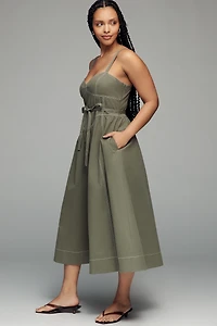 Mare Cotton Seamed Midi Dress