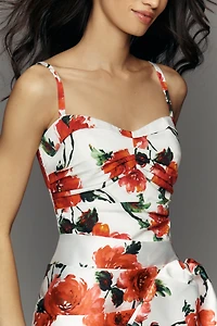 Mare Ruched Bow Mini Dress