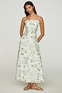 Mare Lace-Trim Midi Dress