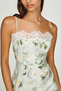 Mare Lace-Trim Midi Dress