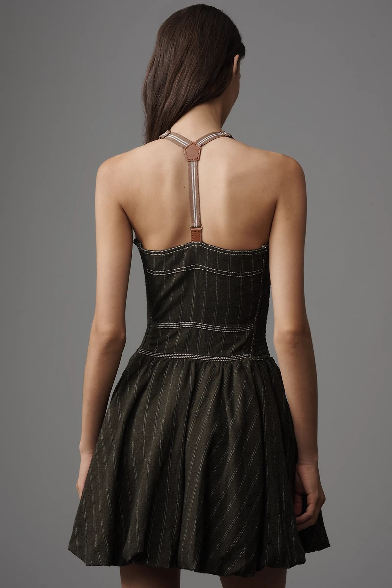 Pilcro Halter Sweetheart Bubble Mini Dress