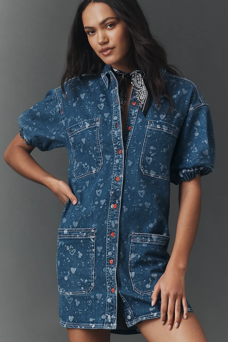 Pilcro Denim Buttondown Shift Dress