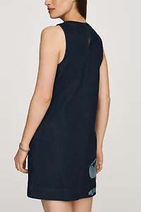 Maeve Emmy Sleeveless Denim Swing Dress