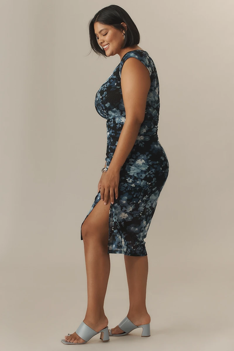 Universal Standard Plus Sleeveless Mesh Midi Dress
