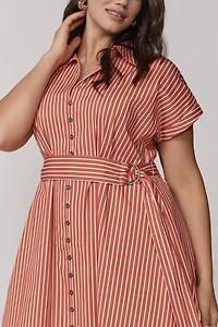 Universal Standard Plus Cotton Poplin Midi Shirtdress