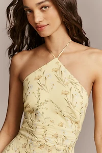 Amanda Uprichard Carlina Halter Maxi Dress