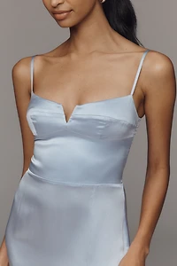 Amanda Uprichard Lyra Satin Maxi Dress