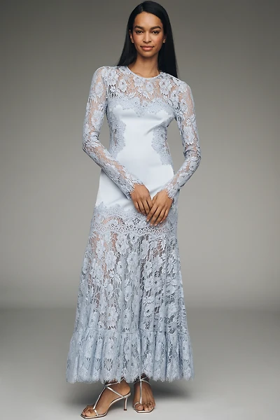 Hansen & Gretel Libby Long-Sleeve Lace Maxi Dress