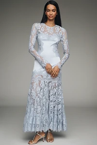 Hansen & Gretel Libby Long-Sleeve Lace Maxi Dress
