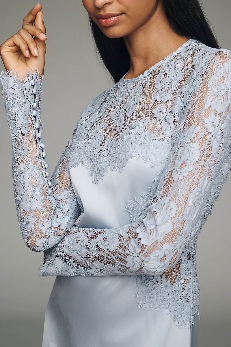 Hansen & Gretel Libby Long-Sleeve Lace Maxi Dress