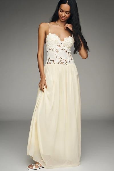 Hansen & Gretel Stephanie Silk Lace Maxi Dress