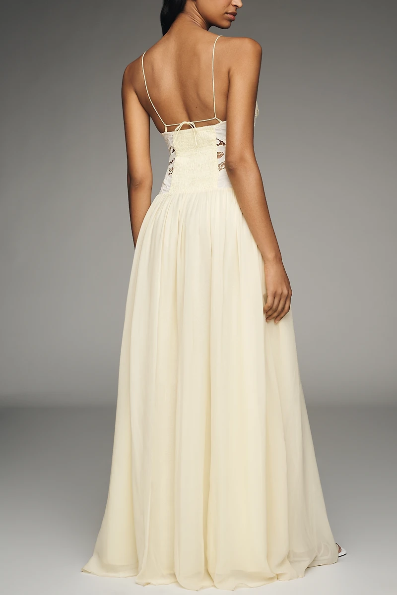 Hansen & Gretel Stephanie Silk Lace Maxi Dress