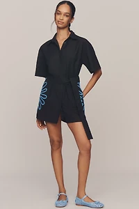 Significant Other Tara Linen Blend Mini Shirt Dress