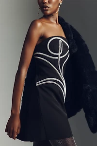 Significant Other Abbey Strapless Metallic Mini Dress