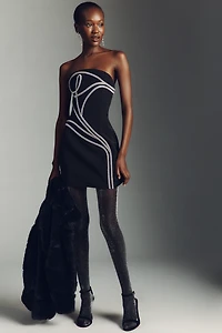 Significant Other Abbey Strapless Metallic Mini Dress