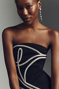 Significant Other Abbey Strapless Metallic Mini Dress